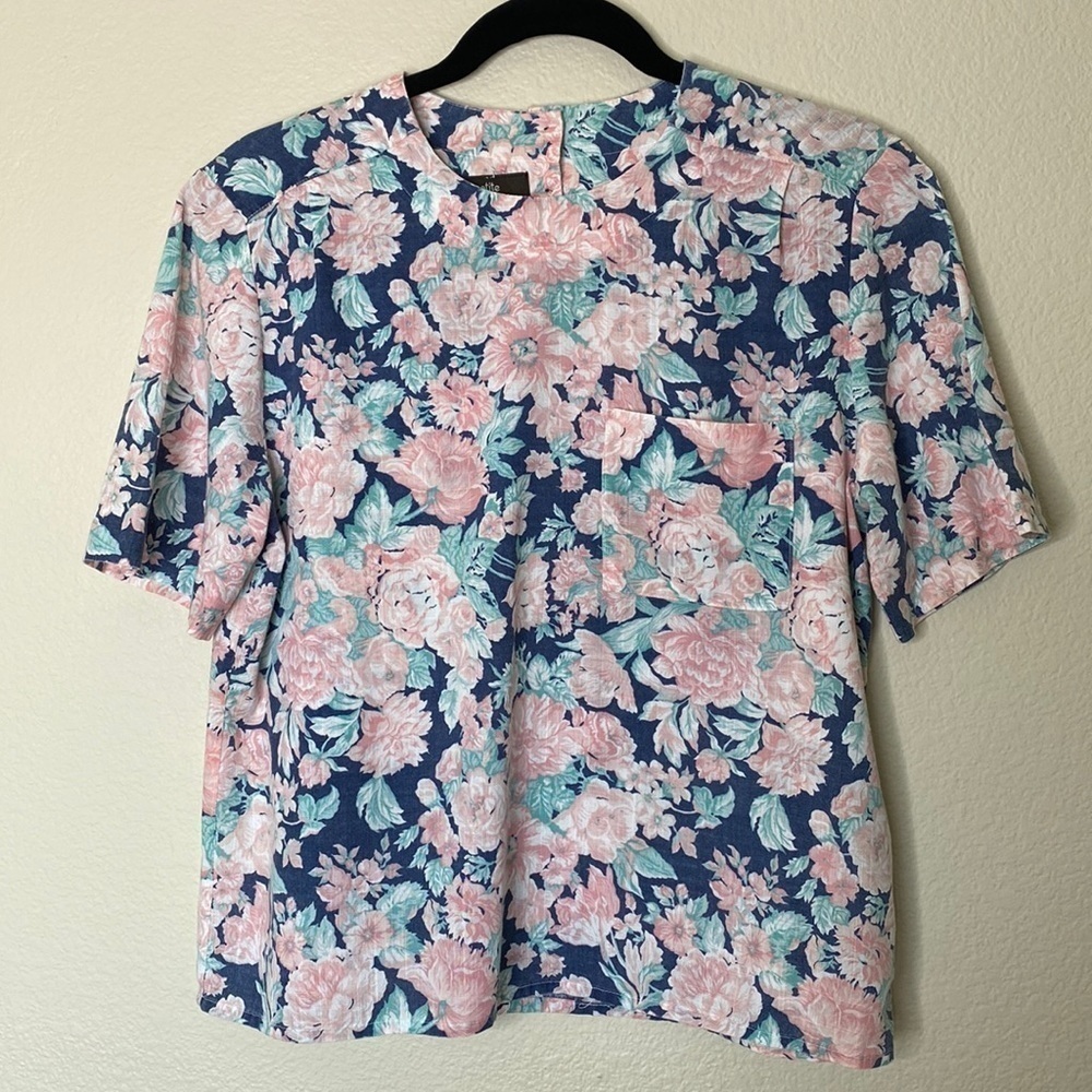 Haberdashery floral vintage blouse women’s small petite crop women’s vintage 12
